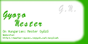 gyozo mester business card