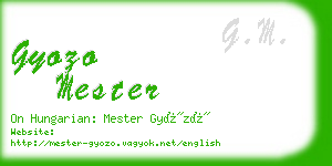 gyozo mester business card